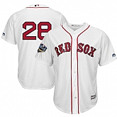 Red Sox 28 J.D. Martinez White 2018 World Series Cool Base Player Number Jersey Dzhi,baseball caps,new era cap wholesale,wholesale hats